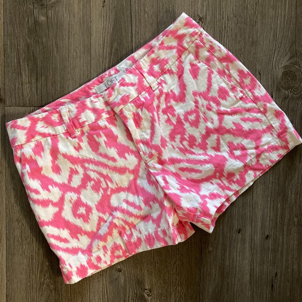 Ann Taylor Loft - Pink and White Shorts